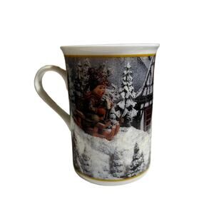 NWOB Danbury Mint M.L. Hummel November Birthdate Ride into Christmas Mug Cup